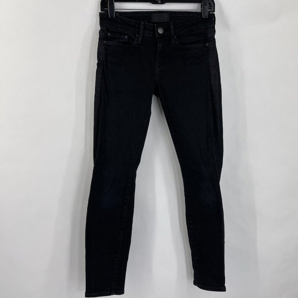 Vince Skinny Black Jeans Womens 25 Ankle Skinny Distressed